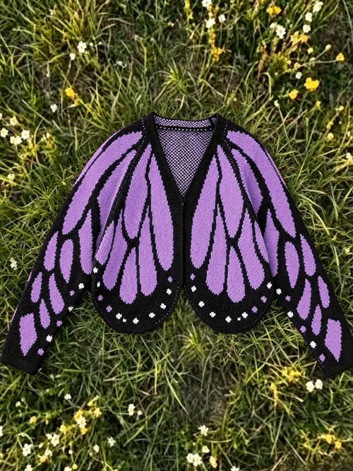 Butterfly Wing Knit Cardigan