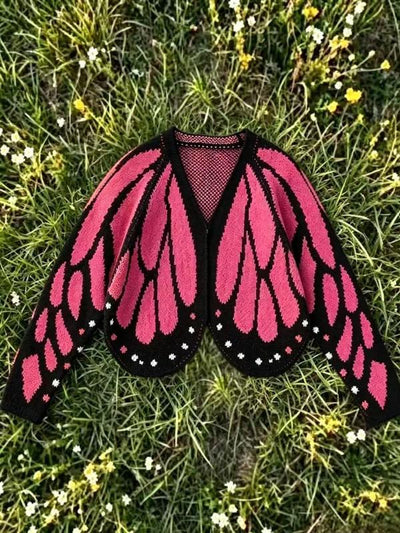 Butterfly Wing Knit Cardigan