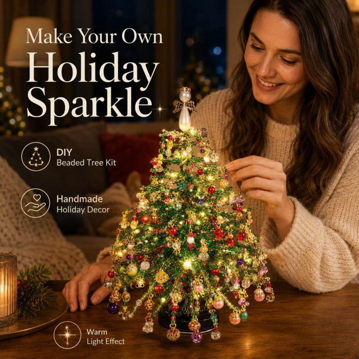 The beaded tree you build. Ornaments and angel included.