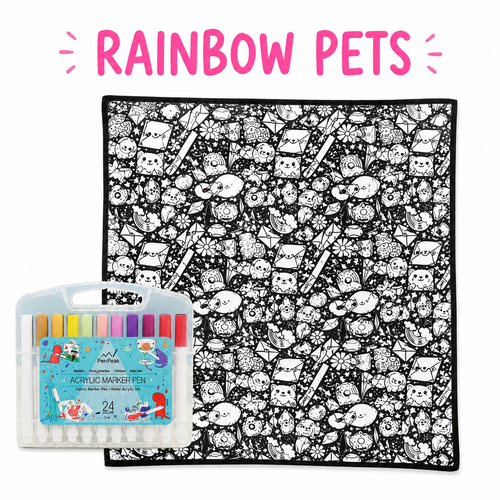 Color-Your-Own Coloring Blanket: The One You Fill In Together