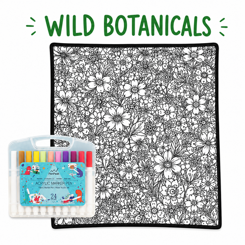 Color-Your-Own Coloring Blanket: The One You Fill In Together