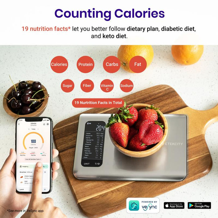 The scale that shows what's in the food, not just what it weighs.