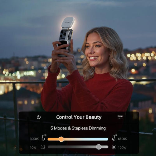 Magnetic Selfie Light with Mirror: Use Your Good Camera