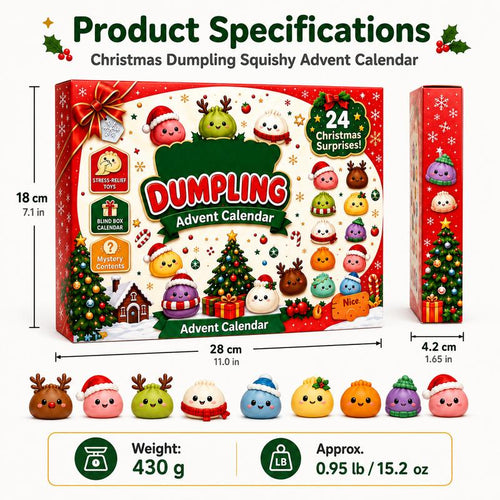 Christmas Dumpling Squishy Advent Calendar: 24 Days