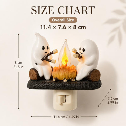 Cozy Ghost Campfire Night Light