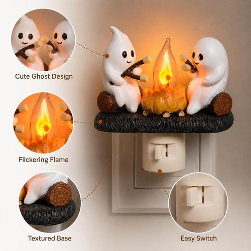 Cozy Ghost Campfire Night Light