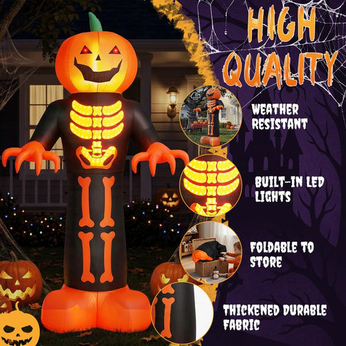 12 FT Giant Light-Up Pumpkin Reaper: The One They See First