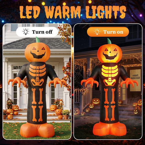 12 FT Giant Light-Up Pumpkin Reaper: The One They See First