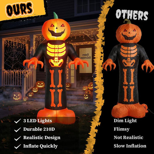12 FT Giant Light-Up Pumpkin Reaper: The One They See First