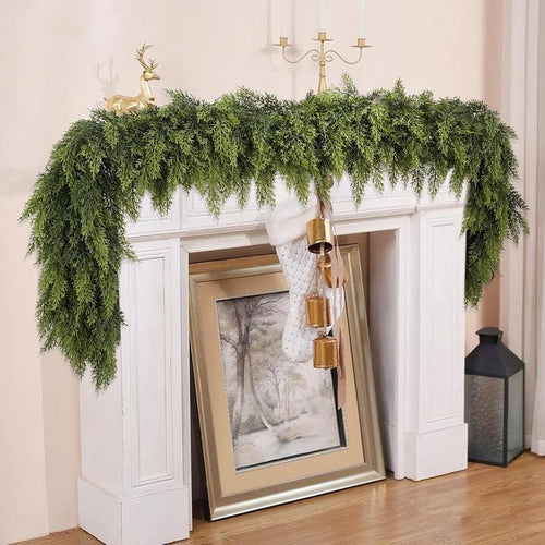 Real-Touch Faux Cedar Garland 6 FT 2-Pack