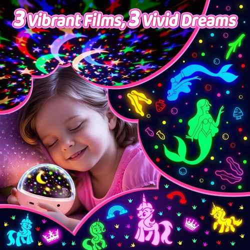 Star and Dinosaur Projector Night Light: Bedtime They Want
