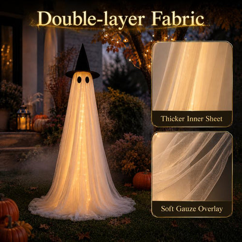 5Ft Lighted Ghost Decor 2-Pack