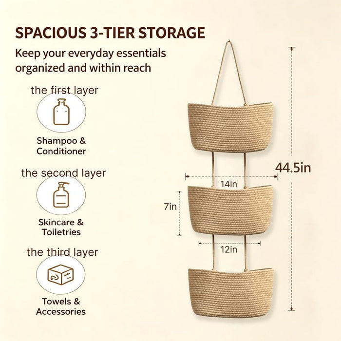 The organizer that hangs over the door. No drill, no screws, no deposit.