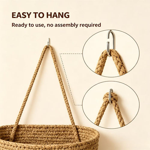 3-Tier Woven Hanging Basket Organizer